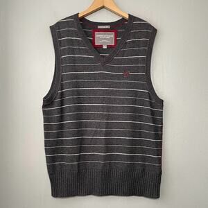 American Eagle Mens Size XL Gray Vintage Fit Preppy Sweater Vest Academia Y2K